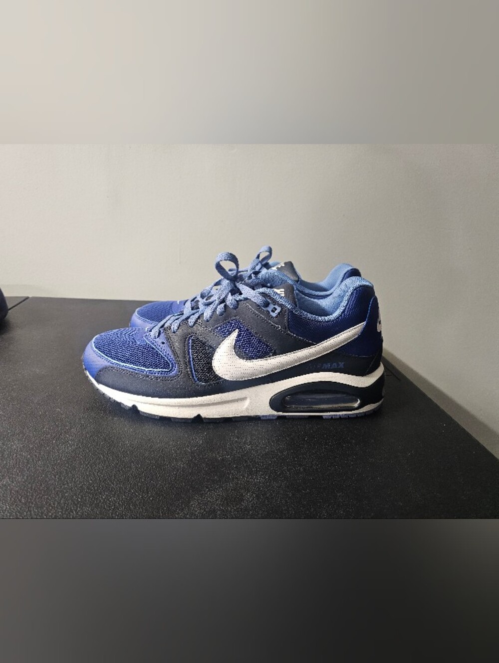 Nike Mens Navy and White Air Max Sneakers